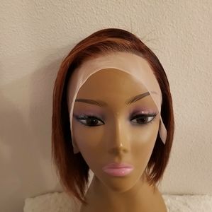 Brown highlighted bob wig